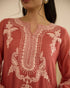 Rust Blush – Dori Embroidered A-Line Suit Set With Pockets
